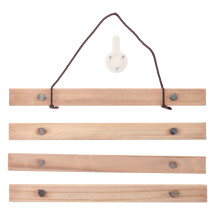 1Set Light Brown Wooden Poster Frame Magnetic Picture Hanger for Home