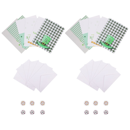 2 Set Biglietti Per San Patrizio Con Buste