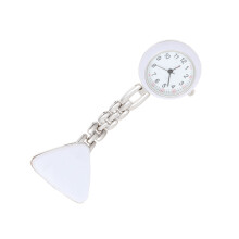 1Pc Nurse Watch Brooch White Portable Medical Lapel Clock for Nurses