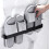 1Pc Black Metal Wall Mounted Slipper Rack Rust Resistant Punch Free 1