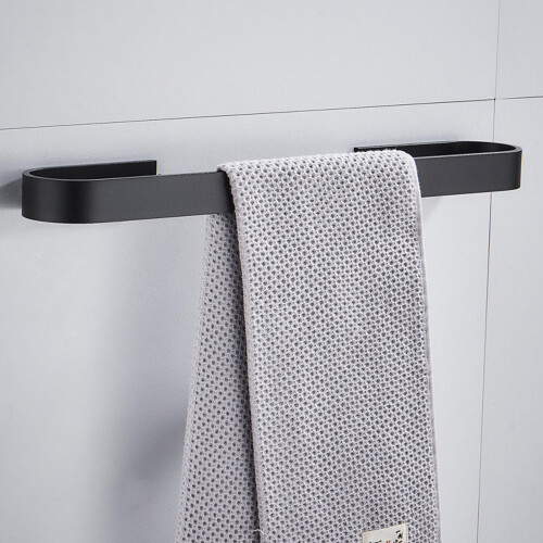 1Pc Black Metal Wall Mounted Slipper Rack Rust Resistant Punch Free 2