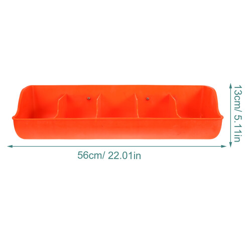 1Set Mountable Feeder Plastic Feeding Trough for Farm Pets 2