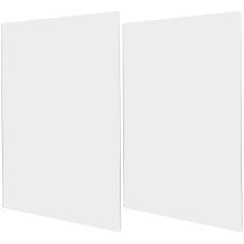 2Pcs Self-Adhesive Wall Mirror Silver Acrylic Makeup Mirror for Home
