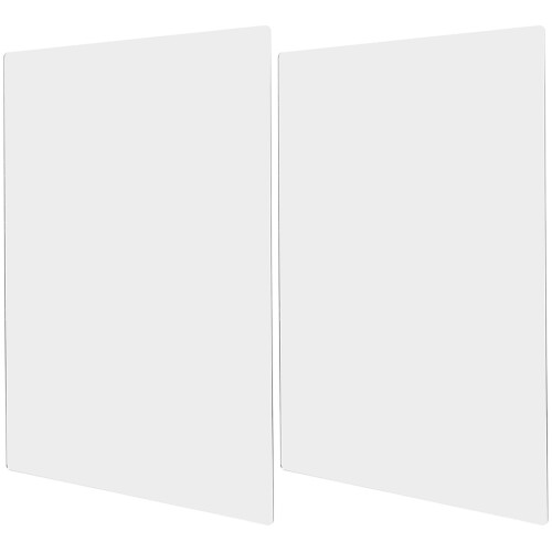 2Pcs Self-Adhesive Wall Mirror Silver Acrylic Makeup Mirror for Home