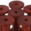 6Pcs Wooden Thread Spools Light Brown Vintage Sewing Organizer Bobbins 7