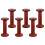 6Pcs Wooden Thread Spools Light Brown Vintage Sewing Organizer Bobbins 10