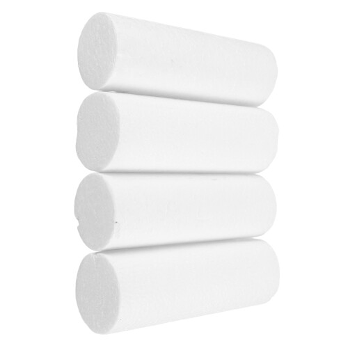 4Pcs White Craft Foam Tubes for DIY, Modeling, and Creative Crafts