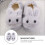 1Pair Warm Winter Children Slippers Grey Bunny Shape Practical Nonslip 10