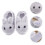 1Pair Warm Winter Children Slippers Grey Bunny Shape Practical Nonslip 7