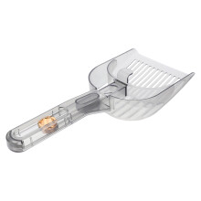 Heavy Duty Grey Cat Litter Scoop with Fine Mesh for Easy Sifting