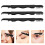 6Pcs Durable Eyelash and Eyebrow Comb Brush with Soft Bristles Black 11