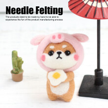 DIY Needle Felting Kit with Accessories - Pig Shiba Inu & More
