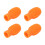 Silicone Drumstick Practice Tips 4 Pack Mute for Drumming Beginners Orange 4