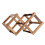 1Pc Foldable Wooden Wine Rack Brown Modern Wine Holder Storage Shelf 1