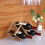 1Pc Foldable Wooden Wine Rack Brown Modern Wine Holder Storage Shelf 6