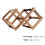 1Pc Foldable Wooden Wine Rack Brown Modern Wine Holder Storage Shelf 2