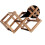 1Pc Foldable Wooden Wine Rack Brown Modern Wine Holder Storage Shelf 7