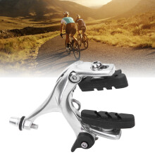 Universal Metal C Caliper Brake for Road & Fixed Gear Bikes, Black/Silver