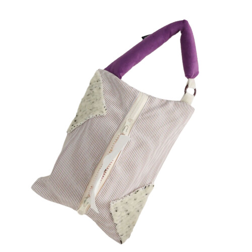 Vehicle Seat Back Tissue Holder Sturdy Polyester Fabric-Coffee