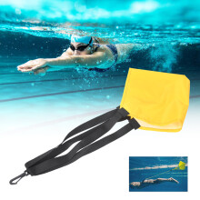 Schwimmtrainer Schwimmwiderstandsgürtel mit Netzfach – Gelb, 65g