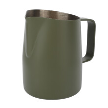 Jarra para Espumar Leite em Aço Inoxidável - Elegante Jarra para Vaporizar Café e Criar Latte Art de Nível Barista, Inclui Bico Dosador de