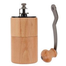 Støjfri kværnoplevelse med kaffekværn, ergonomisk håndsving, justerbar keramisk kværn, kompakt og bærbart design, perfekt til friskmalet kaffe.