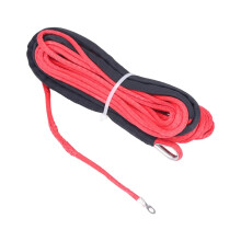 Winch Rope, Synthetic Winch Rope 15M 3/16''X50' Universal Vehicles Towing Rope String Line Towing Strap Rope Winches UTV RV Boat(Rosso) Rosso 1