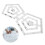 Double Pentagon Quilting Ruler, Acrylic DIY Patchwork Sewing Tool 3