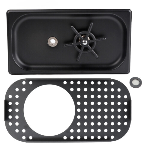 Bar Use Matte Black Automatic Cup Washer - Stainless Steel Cleaner 1