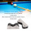 Poolbillard Queue Überprüfungstool 2 Stück Edelstahl Geradeheitsdetektor + Tasche 10