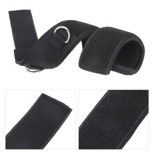 Elastisches Seil Knöchelmanschetten für Beintraining, verstellbar, aus Baumwolle, Schwarz, 2D Fitness