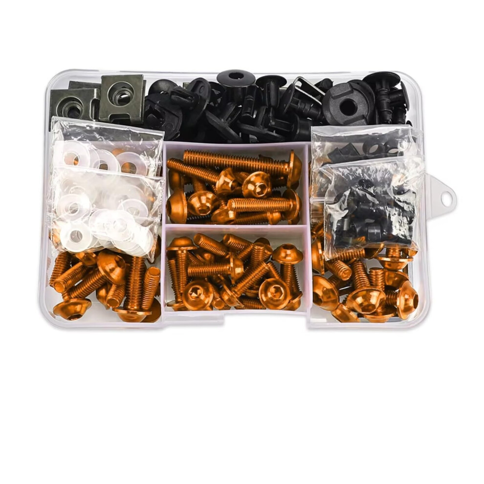 Bolt Kit For Cb600f Cb600 Cb650f Cb650r Cb750f Cb900f Cb919 M6 For M5 Motorcycle Fairing Bolts Kit Bodywork Fasteners Screws Nut Orange 9067246793302