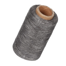 150D gewachster Faden 820,2 ft flaches Nähgarn DIY Lederhandwerk Dunkelgrau