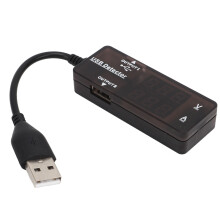 Dual-USB-Spannungs- und Stromtester 3,0A, 69x26x19mm, LCD-Anzeige