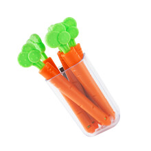 Lebensmittelaufbewahrungs-Verschlussklemmen Set, 5 Stück, Karotten-Design, wiederverwendbares Snackbeutel-Tool