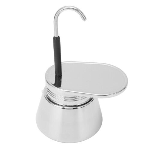 Καφετιέρα Moka από ανοξείδωτο ατσάλι, εύκολη στη χρήση, φορητή, εστία, με λαβή