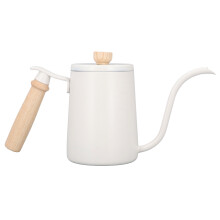 Ergonomischer Holzgriff, kompakte Größe für Camping, präzise Ausgießkontrolle, 304 Edelstahl-Kaffeekessel mit Schwanenhals für Zuhause und Büro