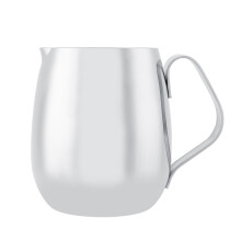 Kaffekande i rustfrit stål til espressodrikke, mælkeskumkande med spejlblank finish og ergonomisk håndtag, velegnet til latte art og cappuccino