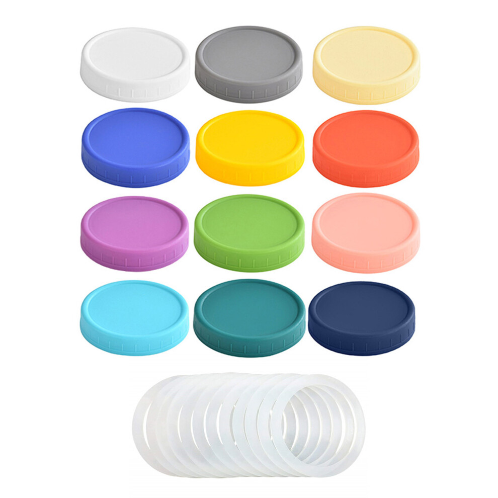 12 Pack Practical Plastic Canning Jar Lids 7Cm Sealed Sealing 7754000422289