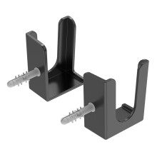 Support mural universel pour barres d'alimentation ABS,-Noir
