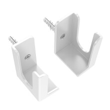 Wandgemonteerde stekkerdooshouder Tabletten Telefoonhouder-Wit