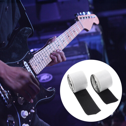 2Rolls White Guitar Pedal Board Hook and Loop Tape Nylon Self-Adhesive 2