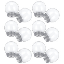 24pcs 150ml plastic snow globes with screw cap for diy christmas use