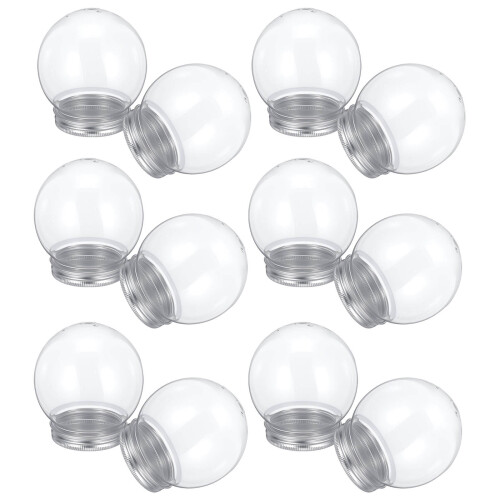 24pcs 150ml plastic snow globes with screw cap for diy christmas use