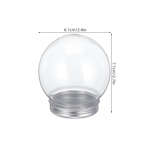 24pcs 150ml plastic snow globes with screw cap for diy christmas use 1