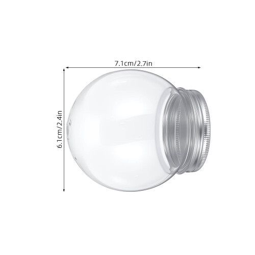 24pcs 150ml plastic snow globes with screw cap for diy christmas use 2