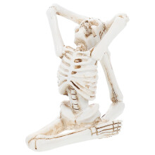 2Stück Skelett-Statue Aus Harz Yoga-Figur Halloween-