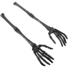 3Paare Halloween Skelett Hände Gartenstecker Kunststoff Deko