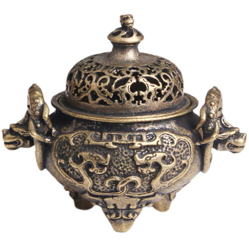 Kleiner Messing Räucherstäbchenhalter Chinesischer 2
