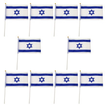 10Stk Handflagge Faltbar Polyester Lebendige Länderfahne